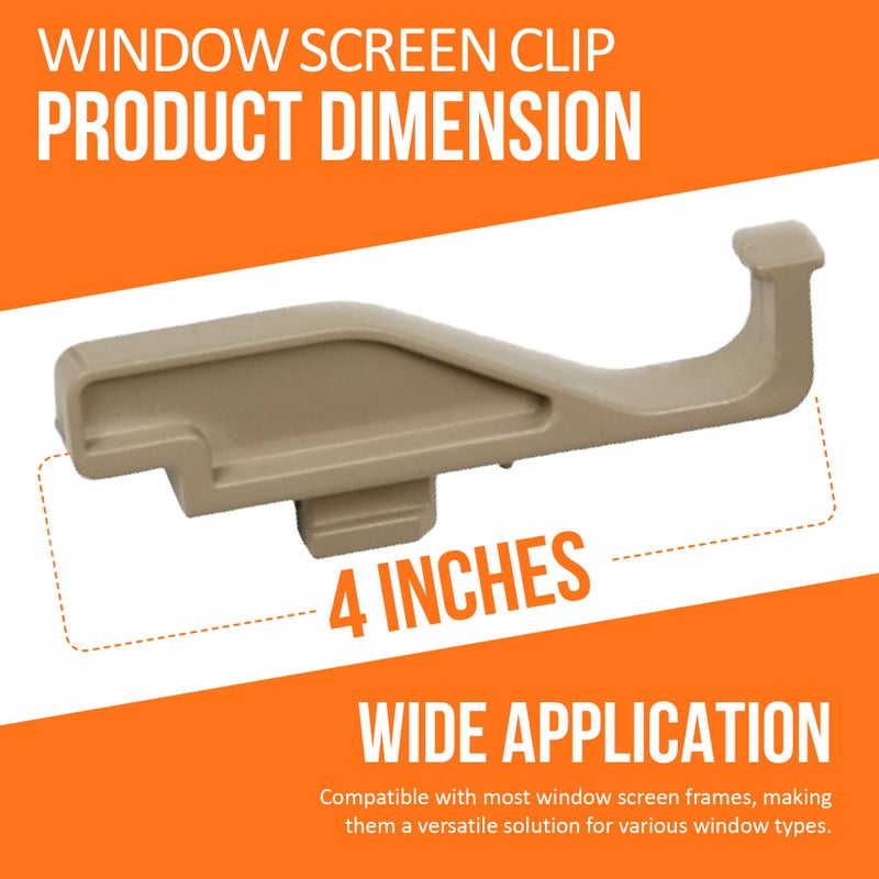 DealEnvy Full Screen Latch Compatible with Andersen 400 and 200 Series Double Hung and Gliding Windows from Year 2000 to Present - Replacement Clips for Windows and Door Screens (Pack of 12, White) - Image 3